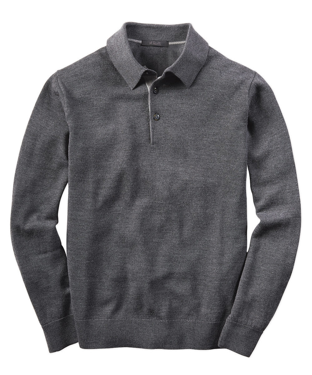 Raffi Merino Wool Polo Sweater - Williams & Kent