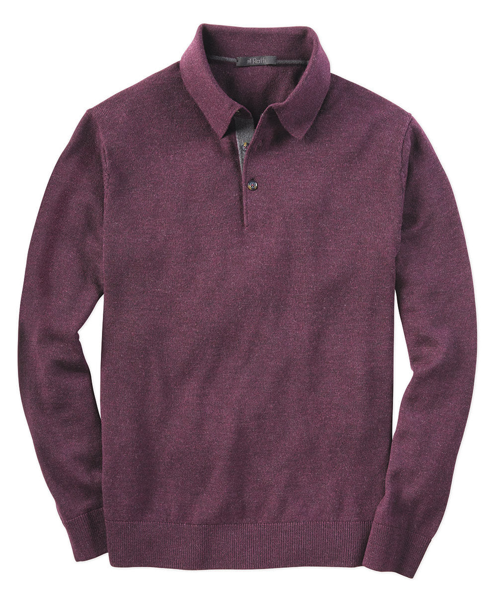 Raffi Merino Wool Polo Sweater