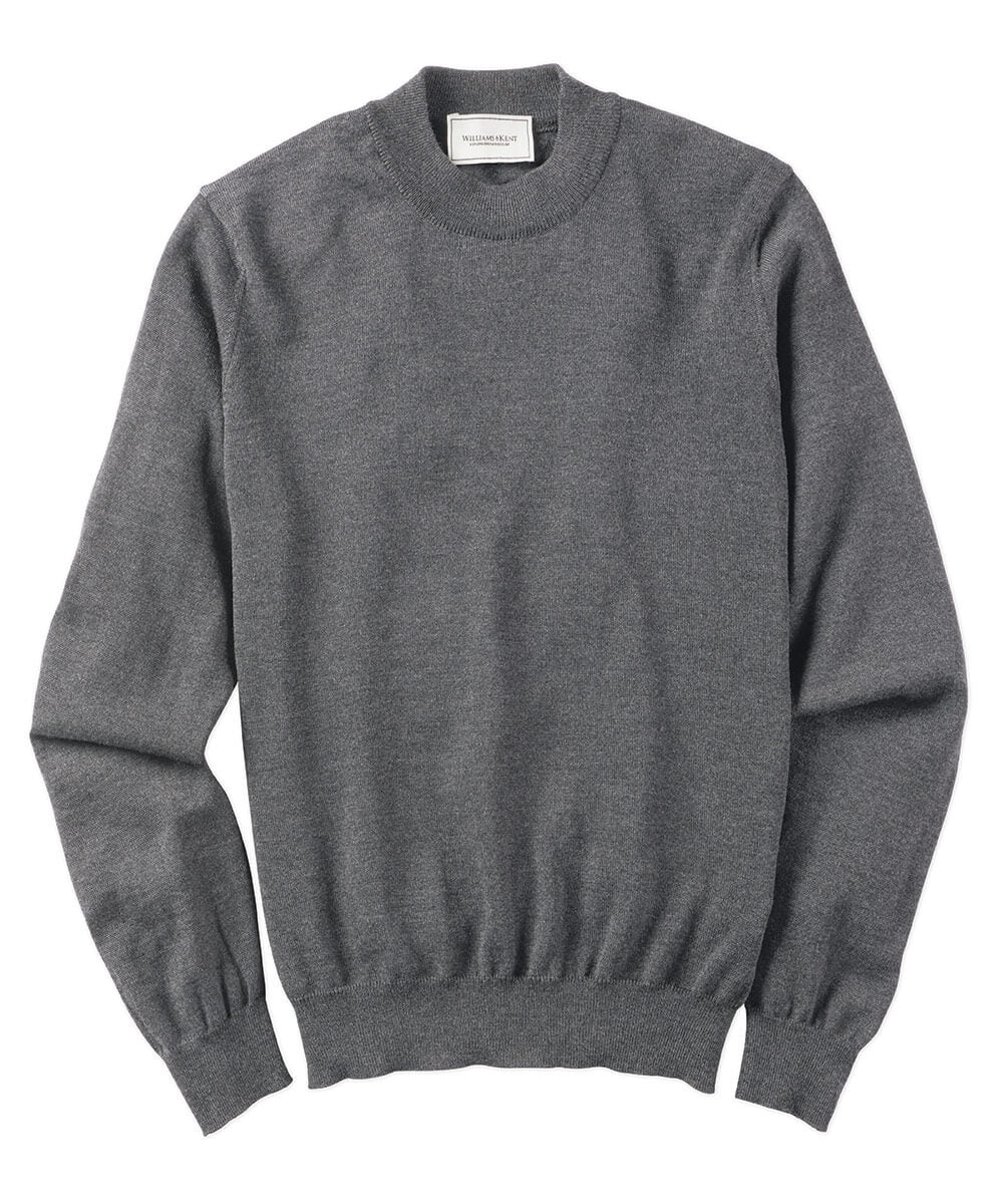 Italian Merino Wool Mock Neck Sweater