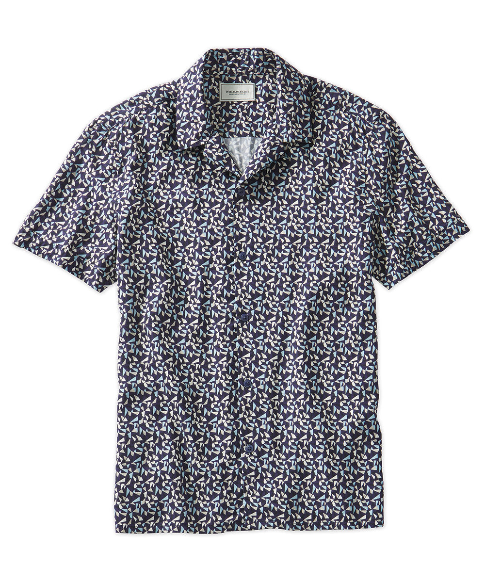 Geo Print Short Sleeve Camp Shirt