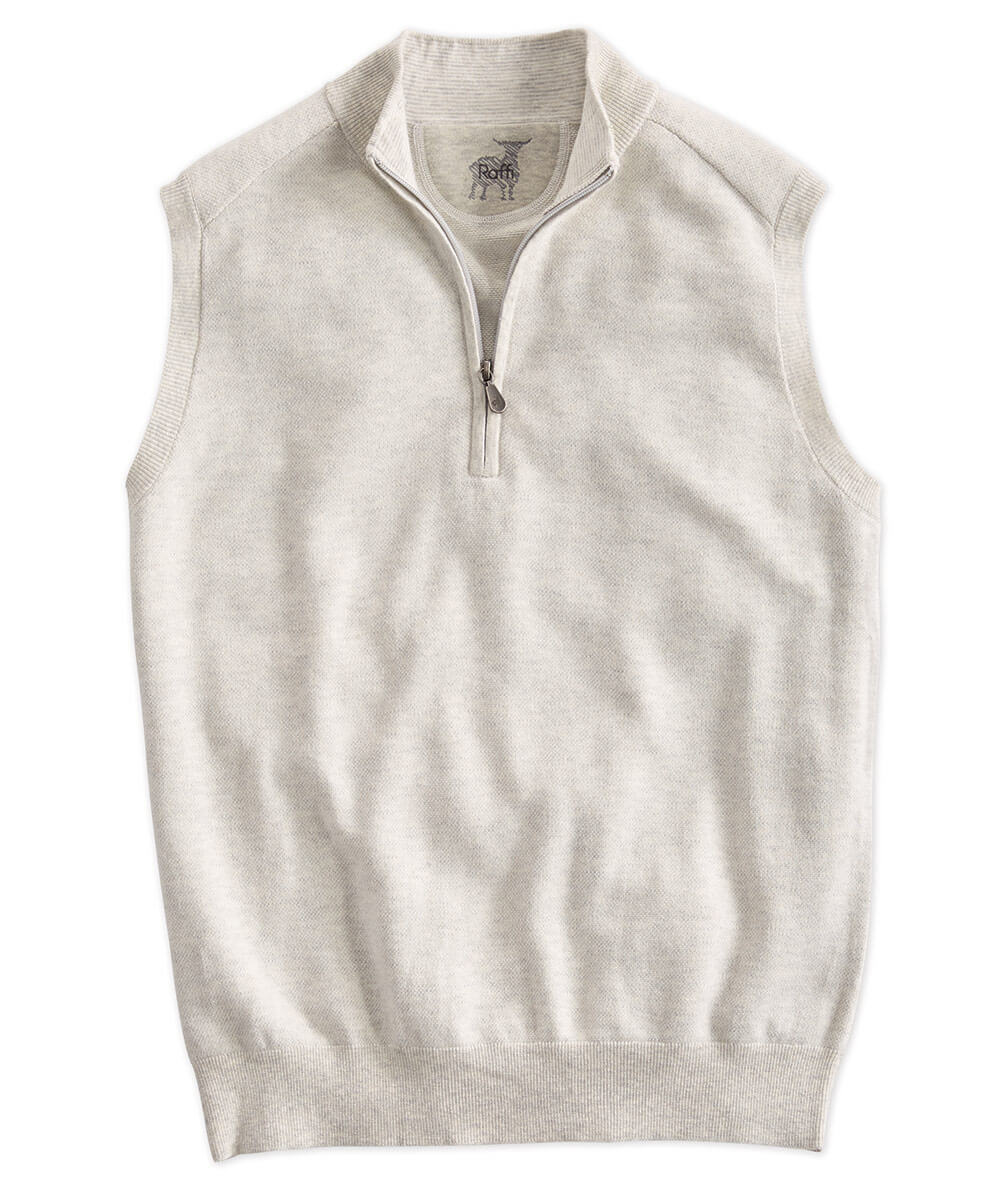 Raffi Textured Quarter-Zip Sweater Vest