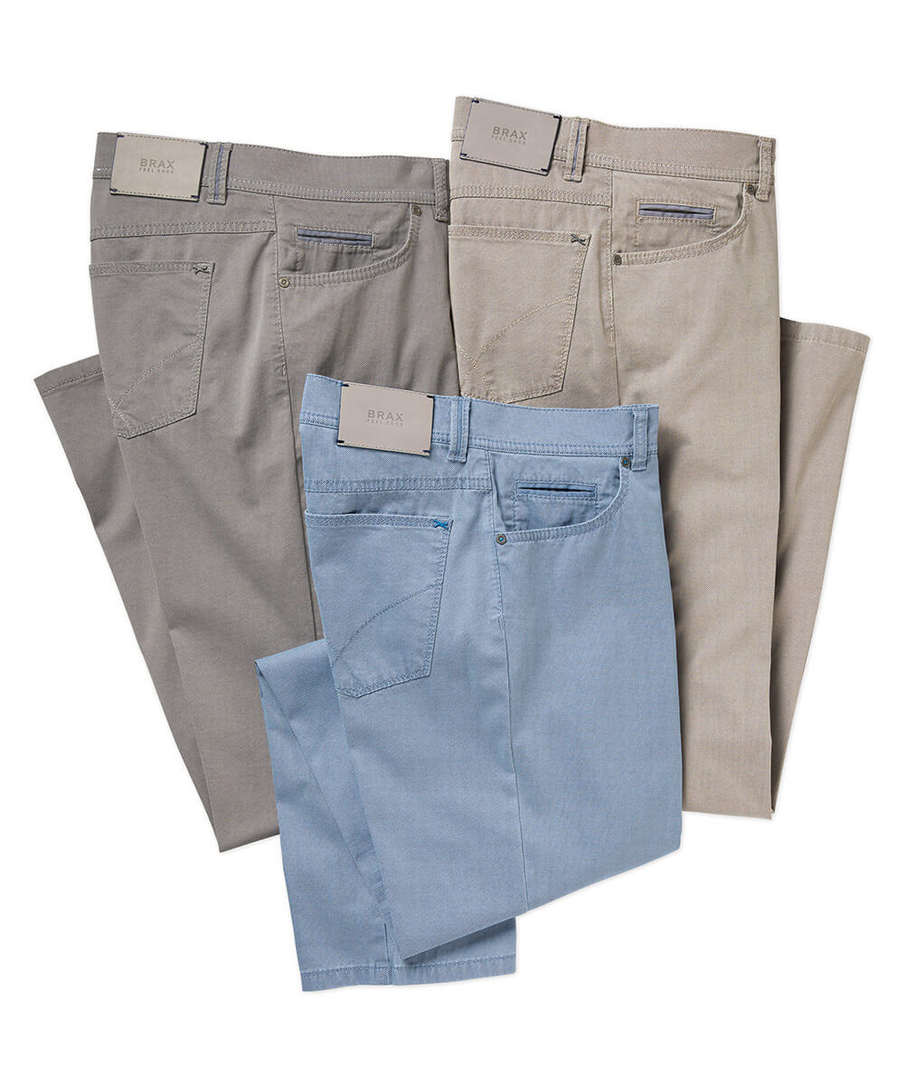 Brax Textured Cotton Stretch 5-Pocket Pant