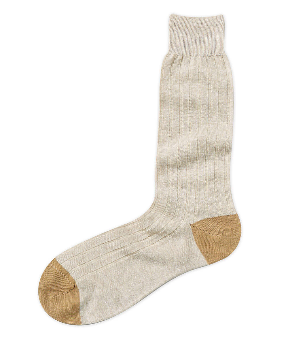 Pantherella Linen-Cotton Ribbed Socks