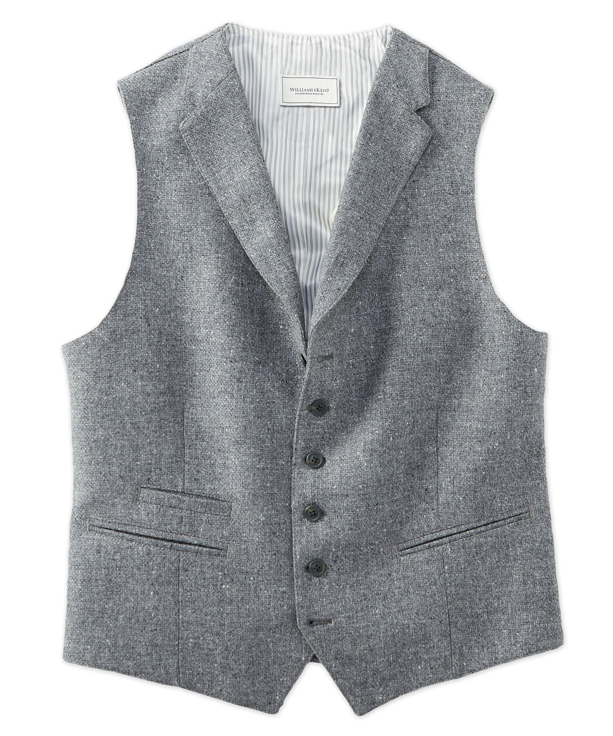 Wool Tweed Lapel Vest