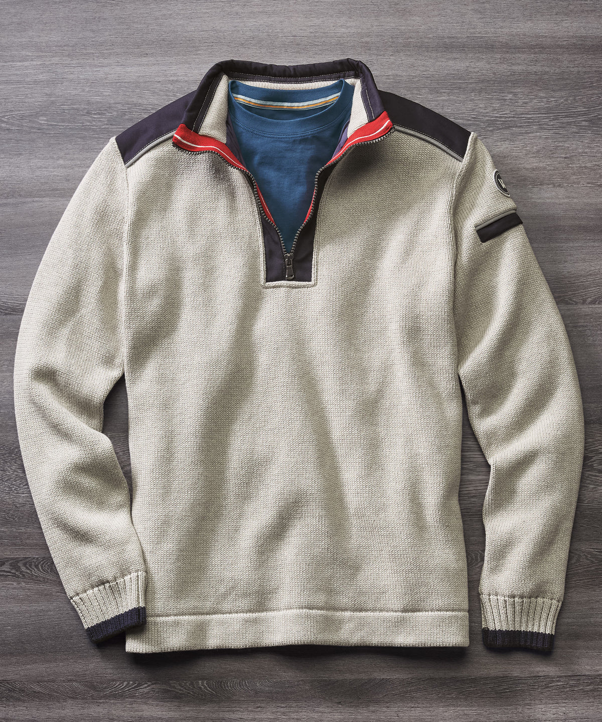 Josh Windproof Cotton Quarter-Zip Sweater