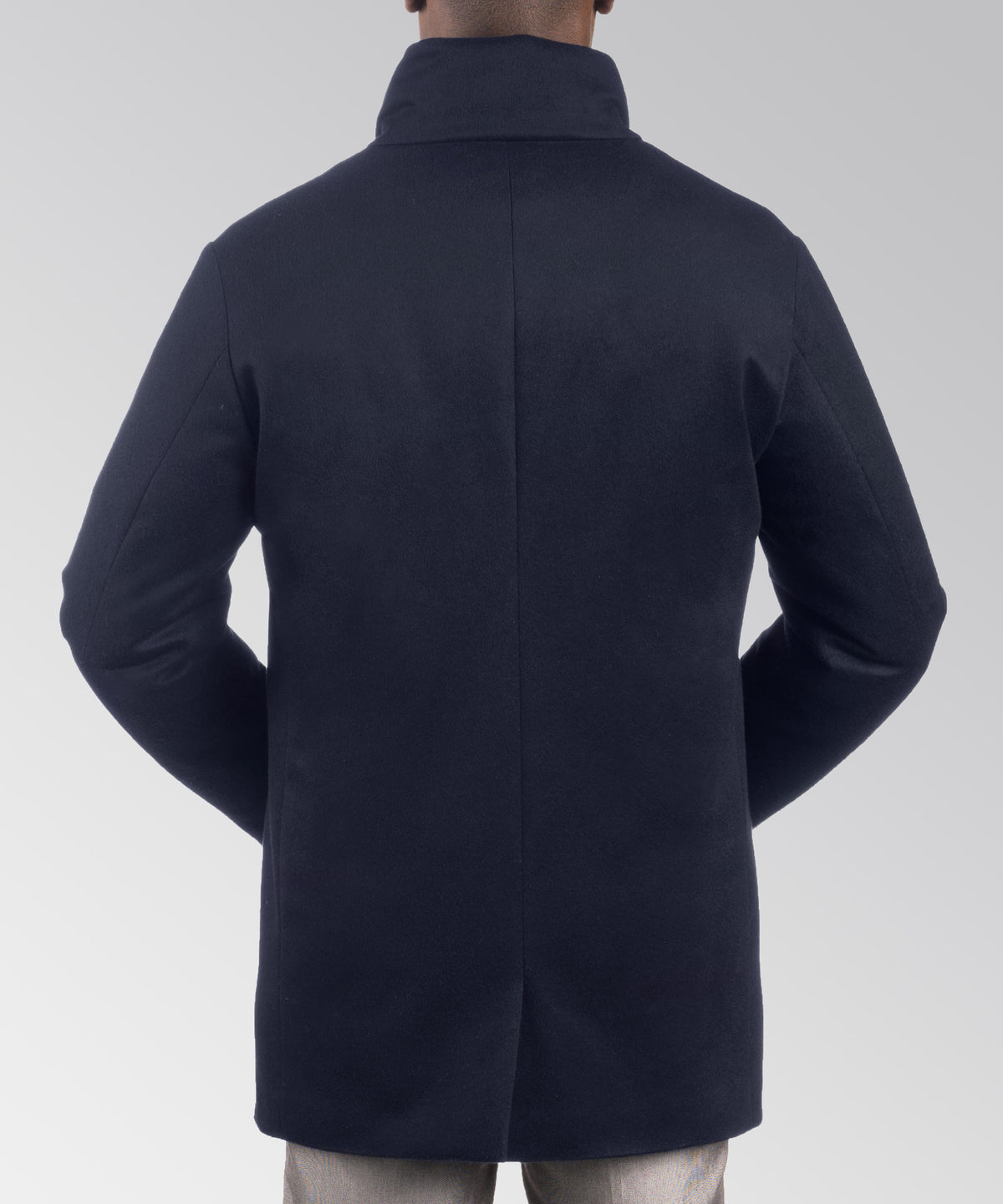 Waterproof Italian Cashmere Car Coat with Down Insulation