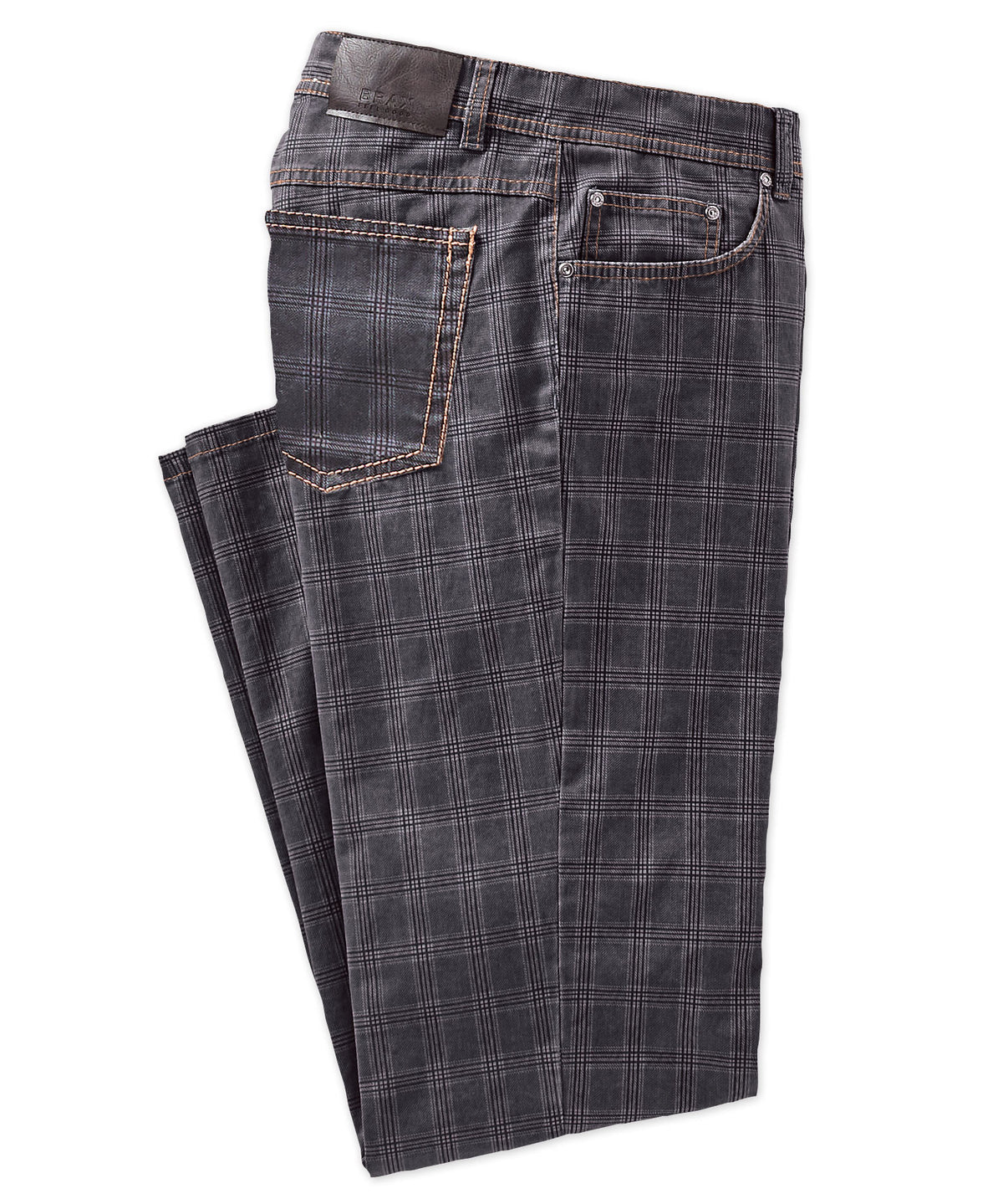 Brax Marathon Check Stretch Five-Pocket Pant