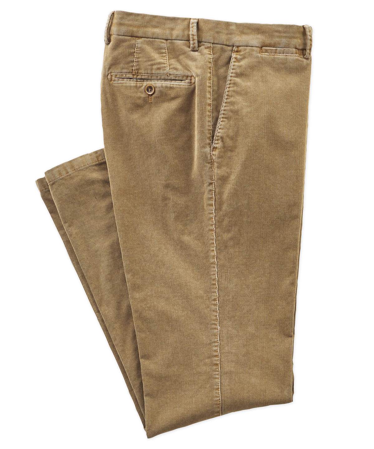 Stretch Corduroy Flat-Front Trouser