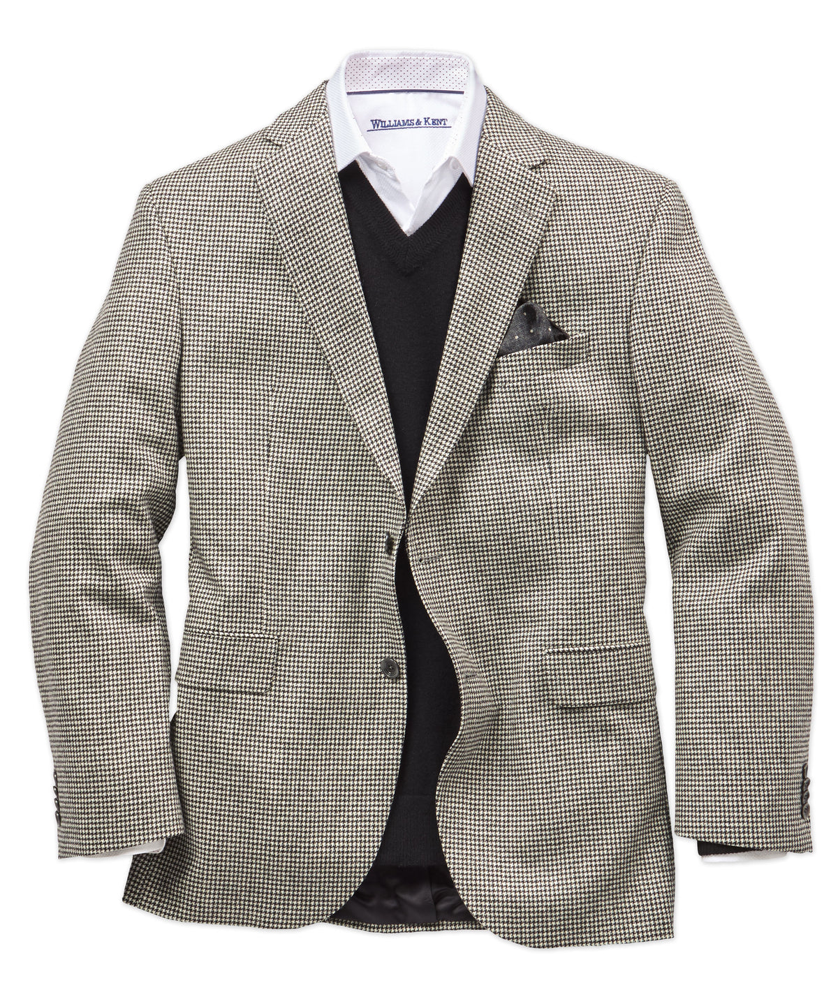 Wool-Cashmere Houndstooth Sport Coat