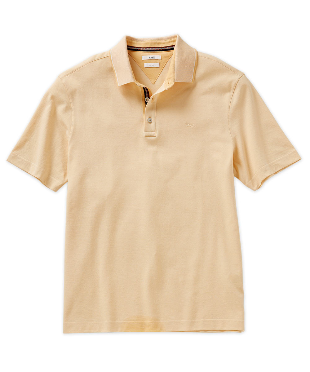 Brax Two-Tone Pique Short Sleeve Polo Shirt