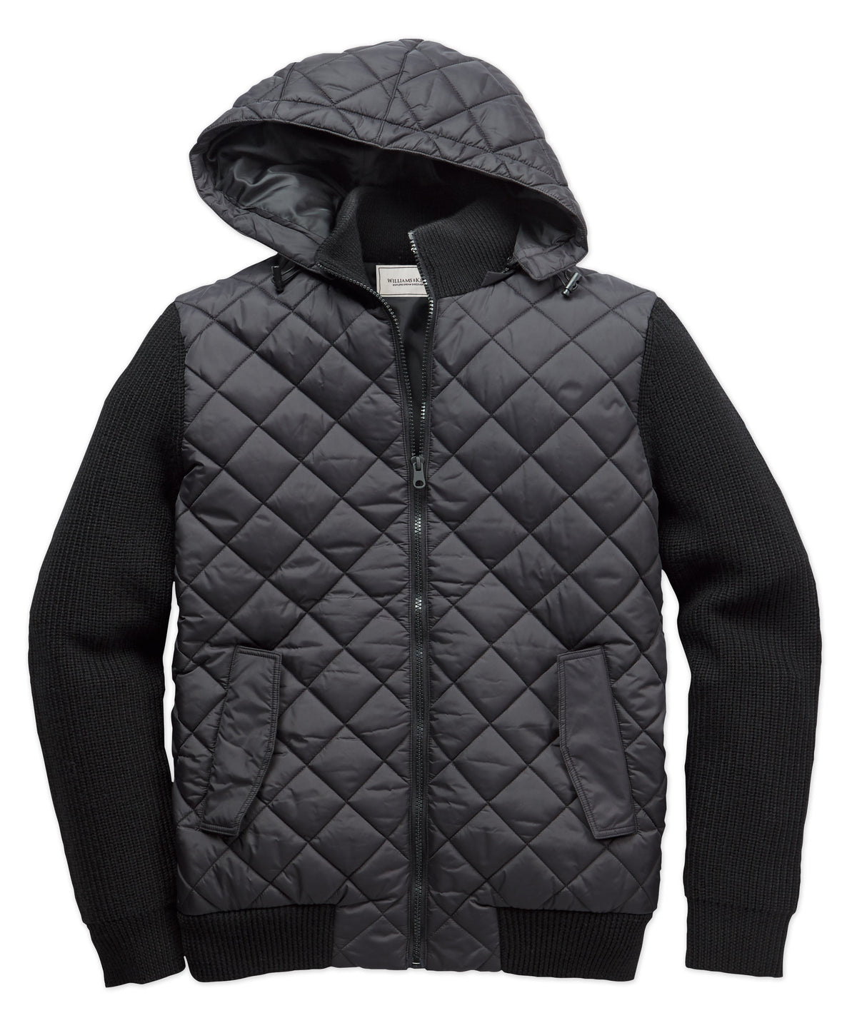 Quilted Hybrid Jacket with Removable Hood