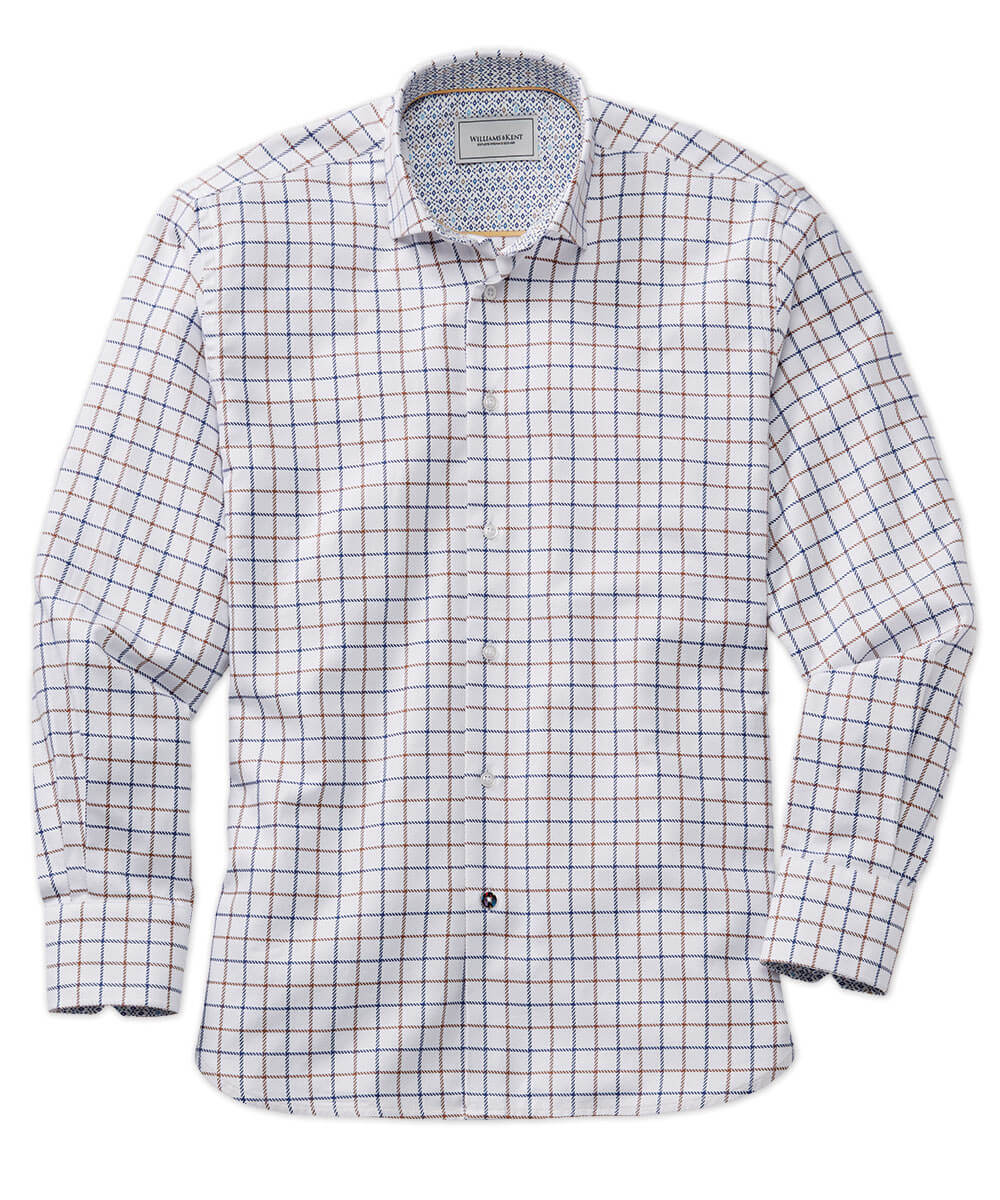 Windowpane Long Sleeve Sport Shirt