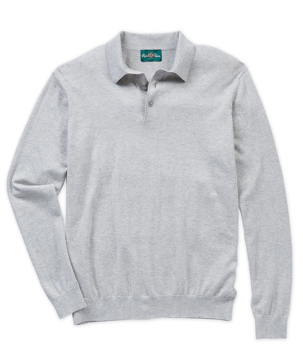 Alan Paine Pentlow Pima-Silk-Cashmere Polo Sweater