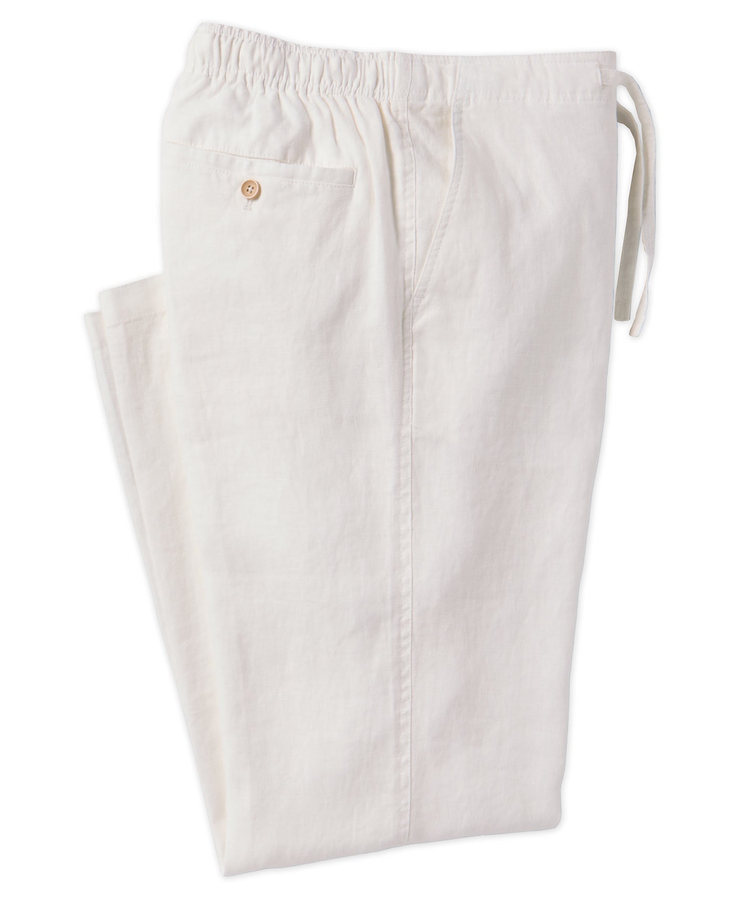 Brand Bazar Womens Cotton Linen Elastic Tapered Drawstring Pants White -  Shop Linda's Stuff
