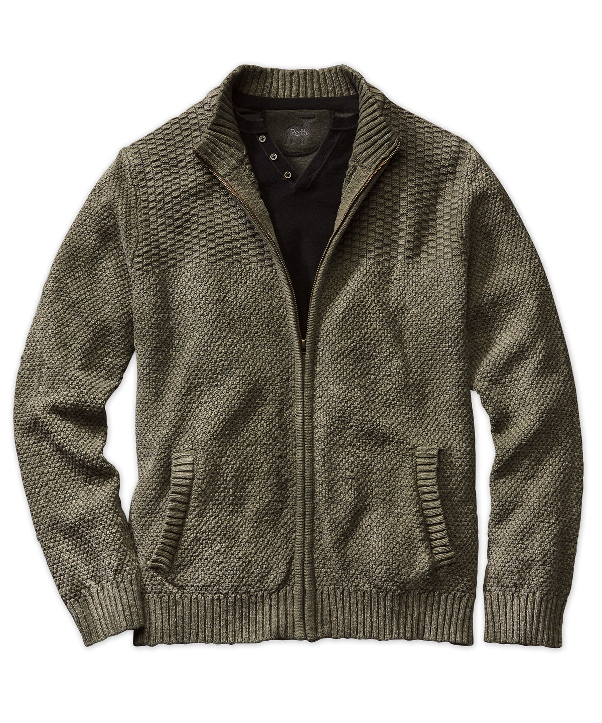 Cotton Slub Full-Zip Sweater Jacket