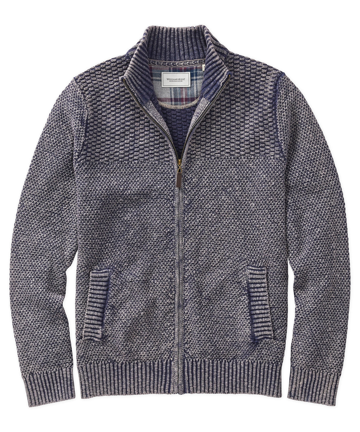 Cotton Slub Full-Zip Sweater Jacket