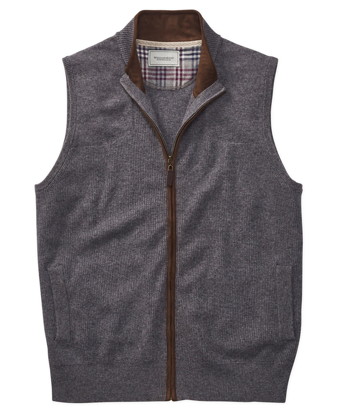 Wool-Nylon Full-Zip Sweater Vest