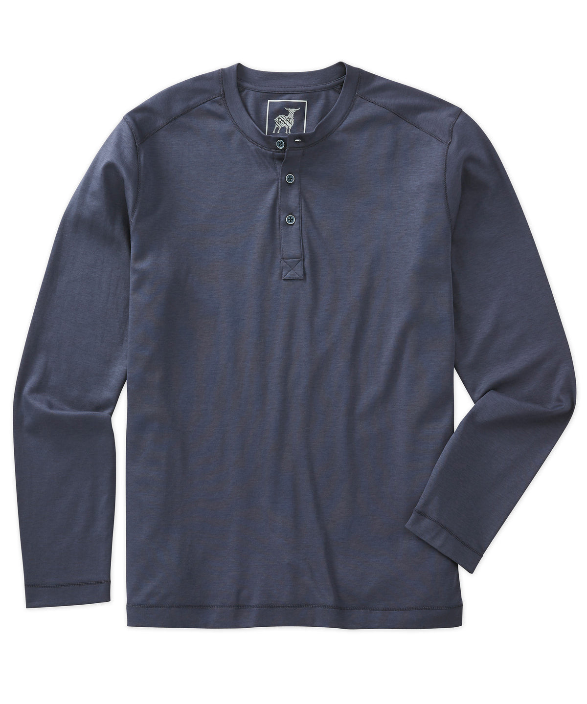 Raffi Soft-Washed Cotton Long Sleeve Henley