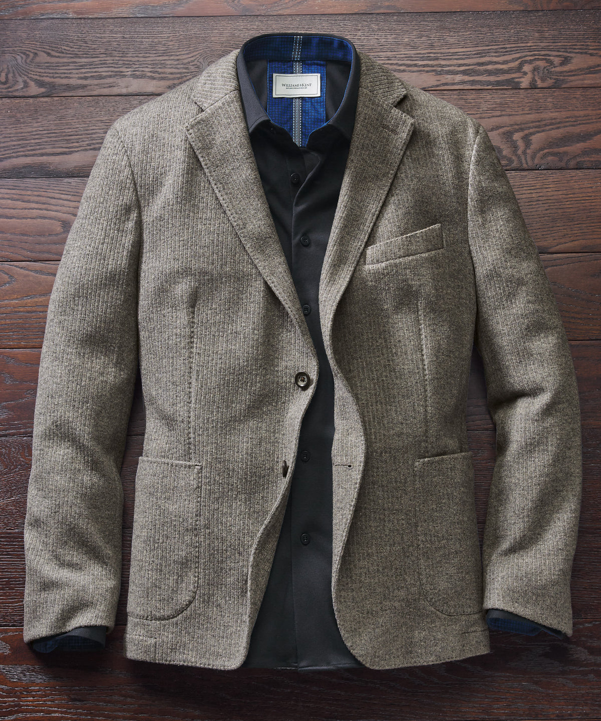 Cotton-Wool Blend Knit Corded Sport Coat
