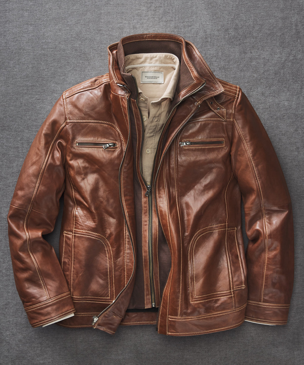 Memphis-B Leather Jacket with Removable Bib