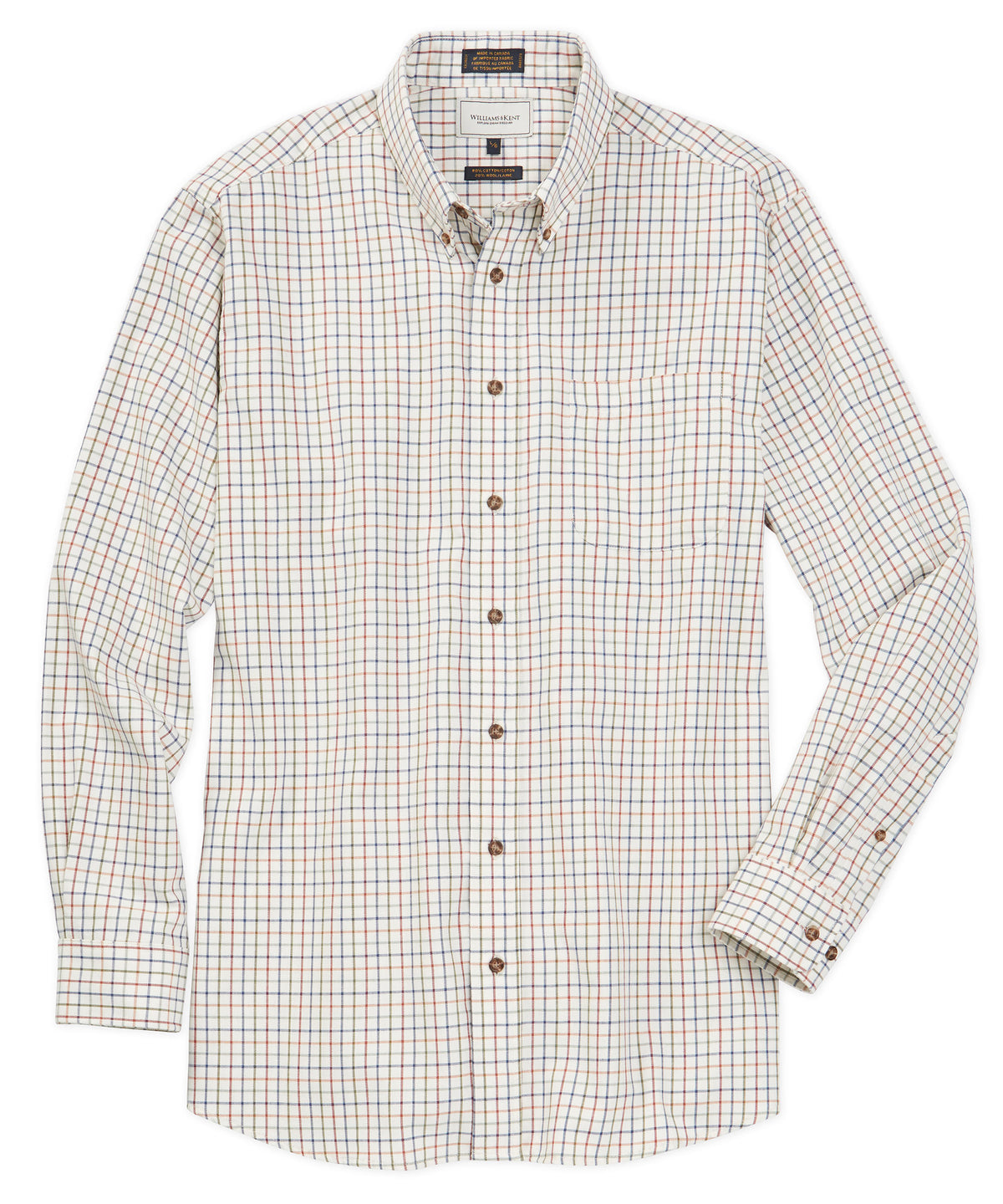 Cotton-Wool Check Long Sleeve Sport Shirt