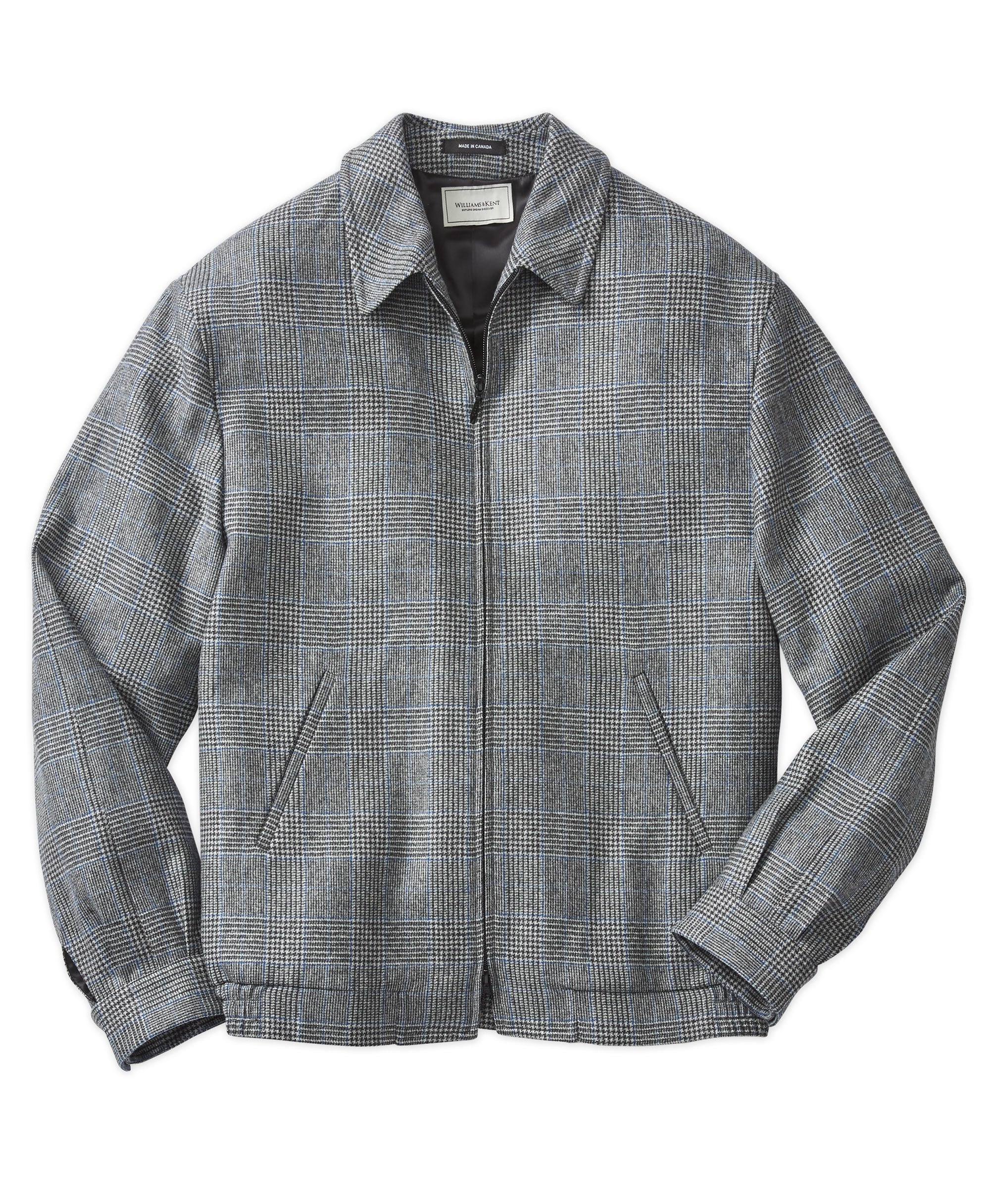 Wool Glen Plaid Blouson Jacket