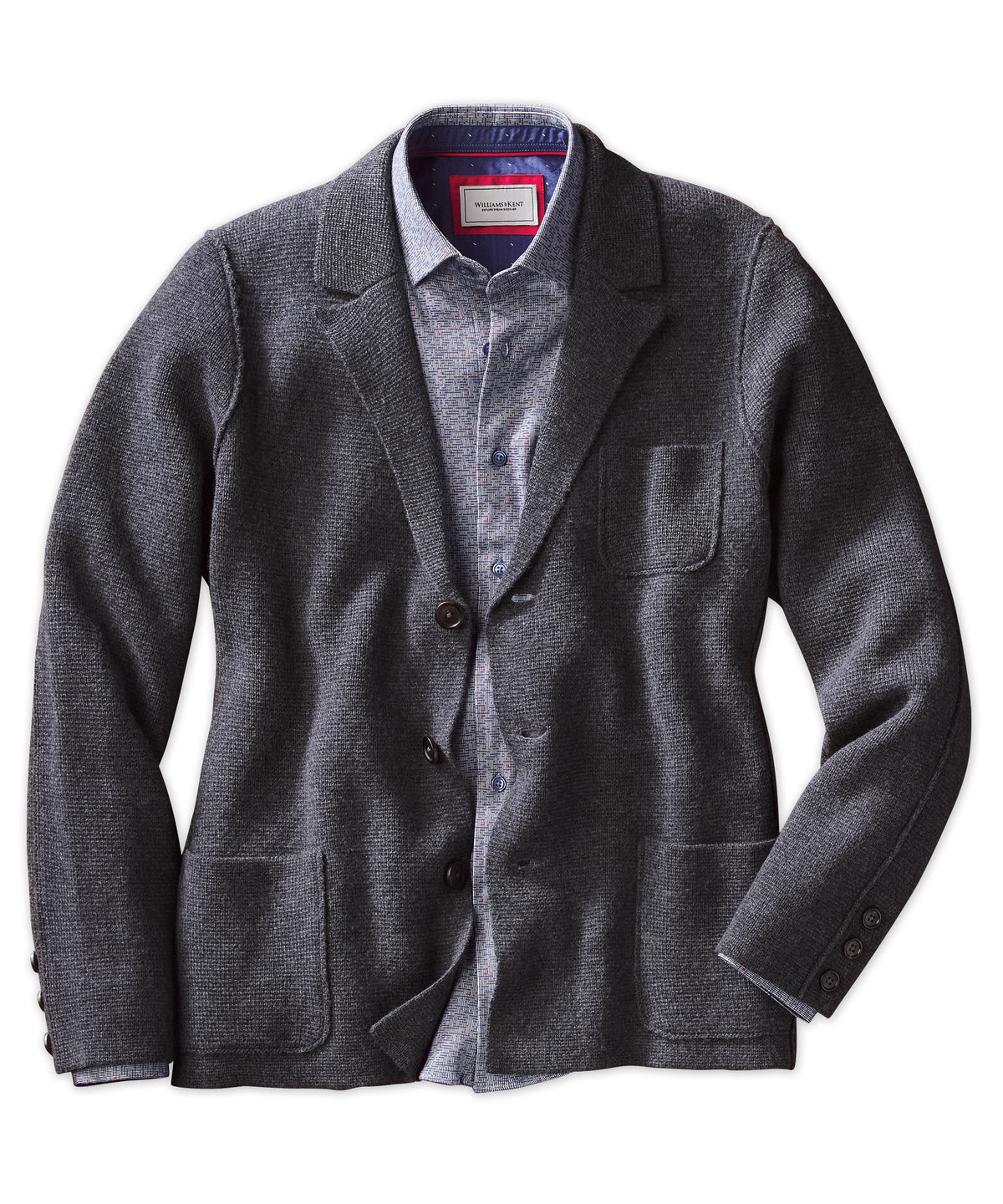 Alan Paine Wendover Wool-Cashmere Sweater Jacket