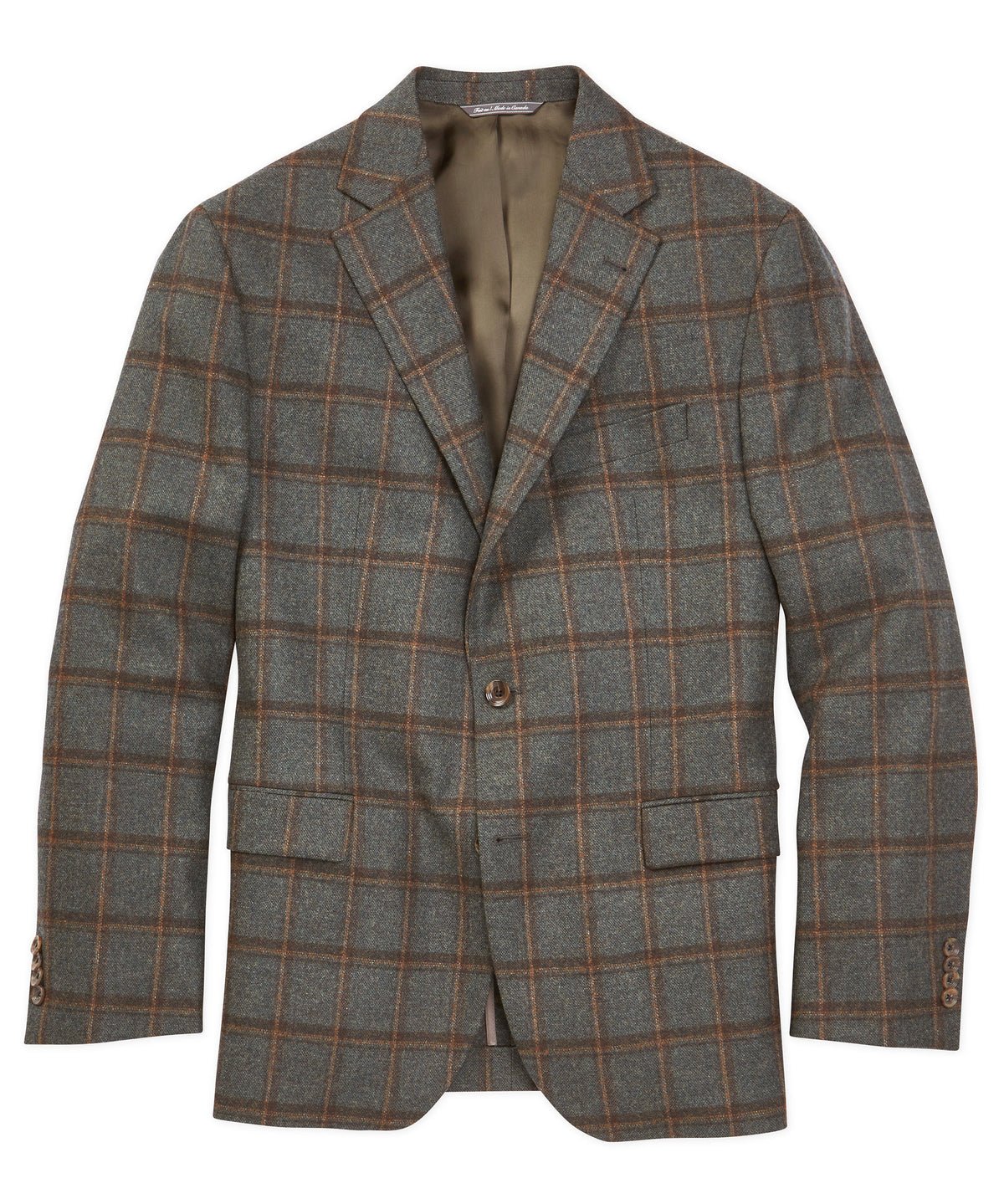 Wool-Cashmere Windowpane Sport Coat