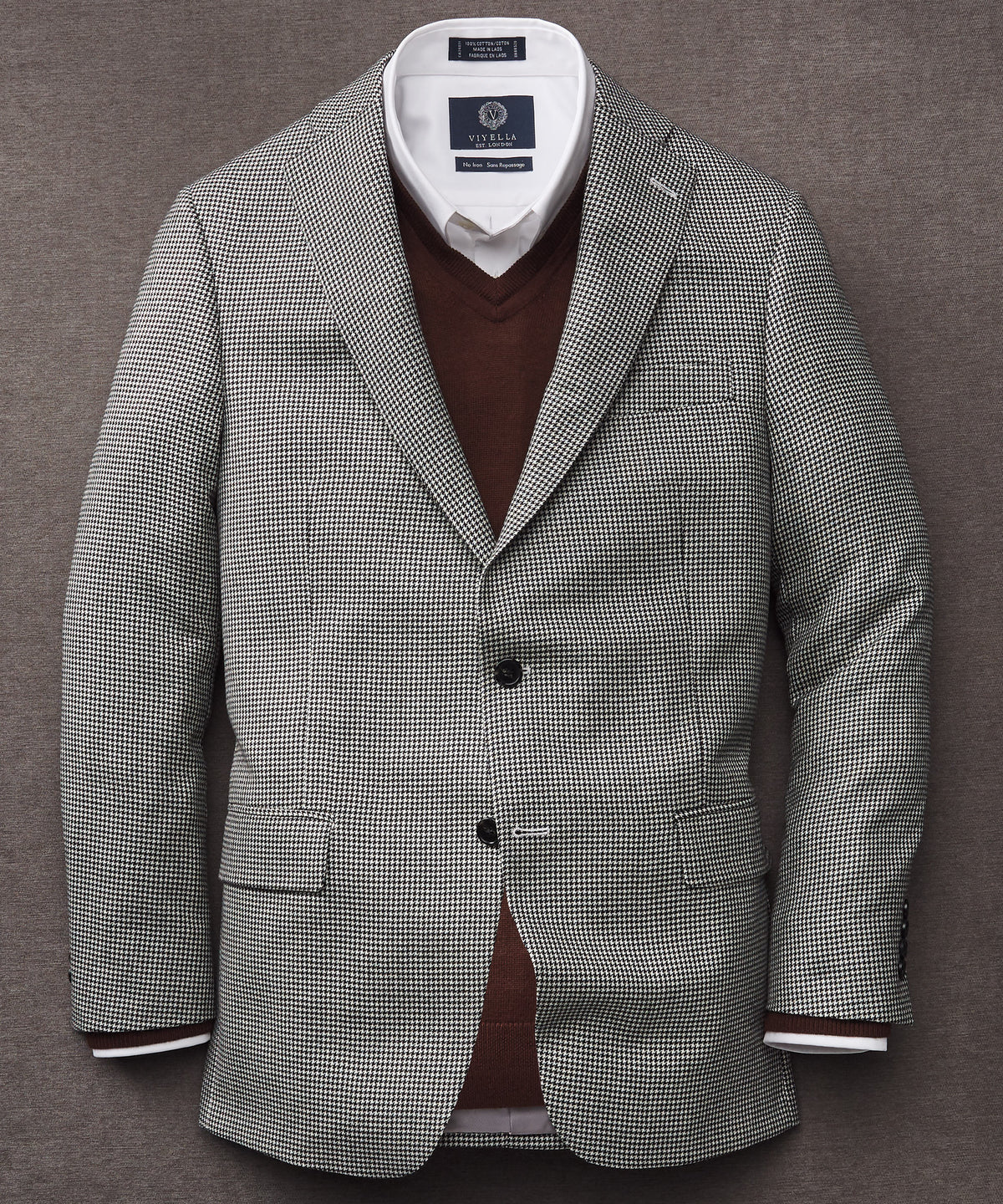 100% Cashmere Houndstooth Sport Coat