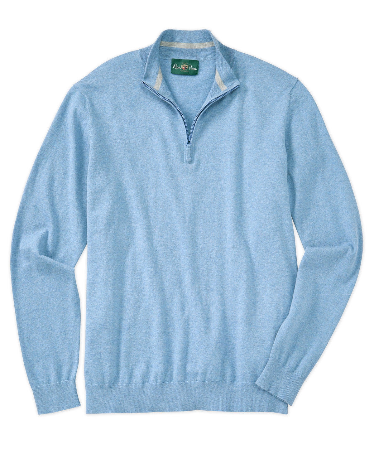 Alan Paine Stowbridge Pima-Silk-Cashmere Quarter-Zip Sweater