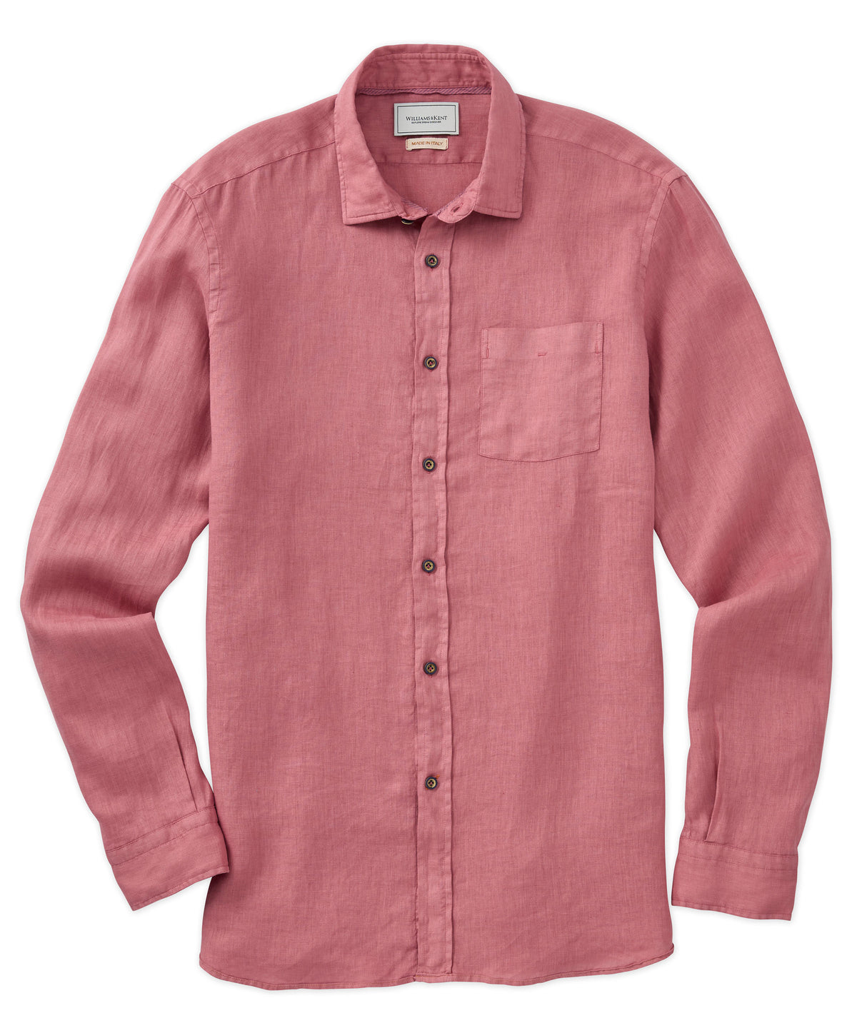 Solid Linen Long-Sleeve Shirt