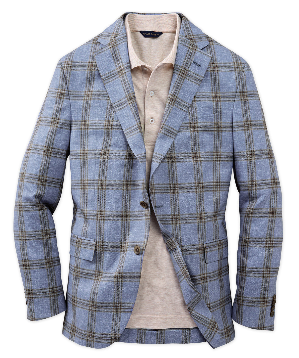 Solid Wool Plaid Sport Coat