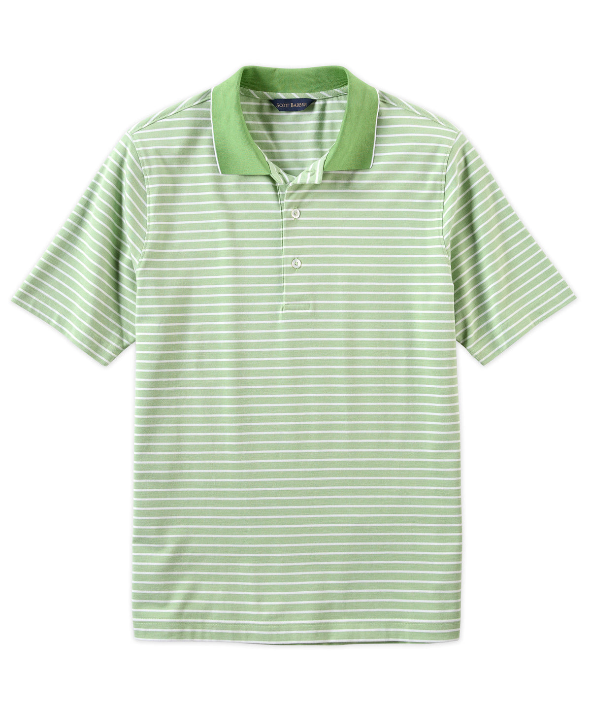 Stretch Cotton Stripe Polo Shirt