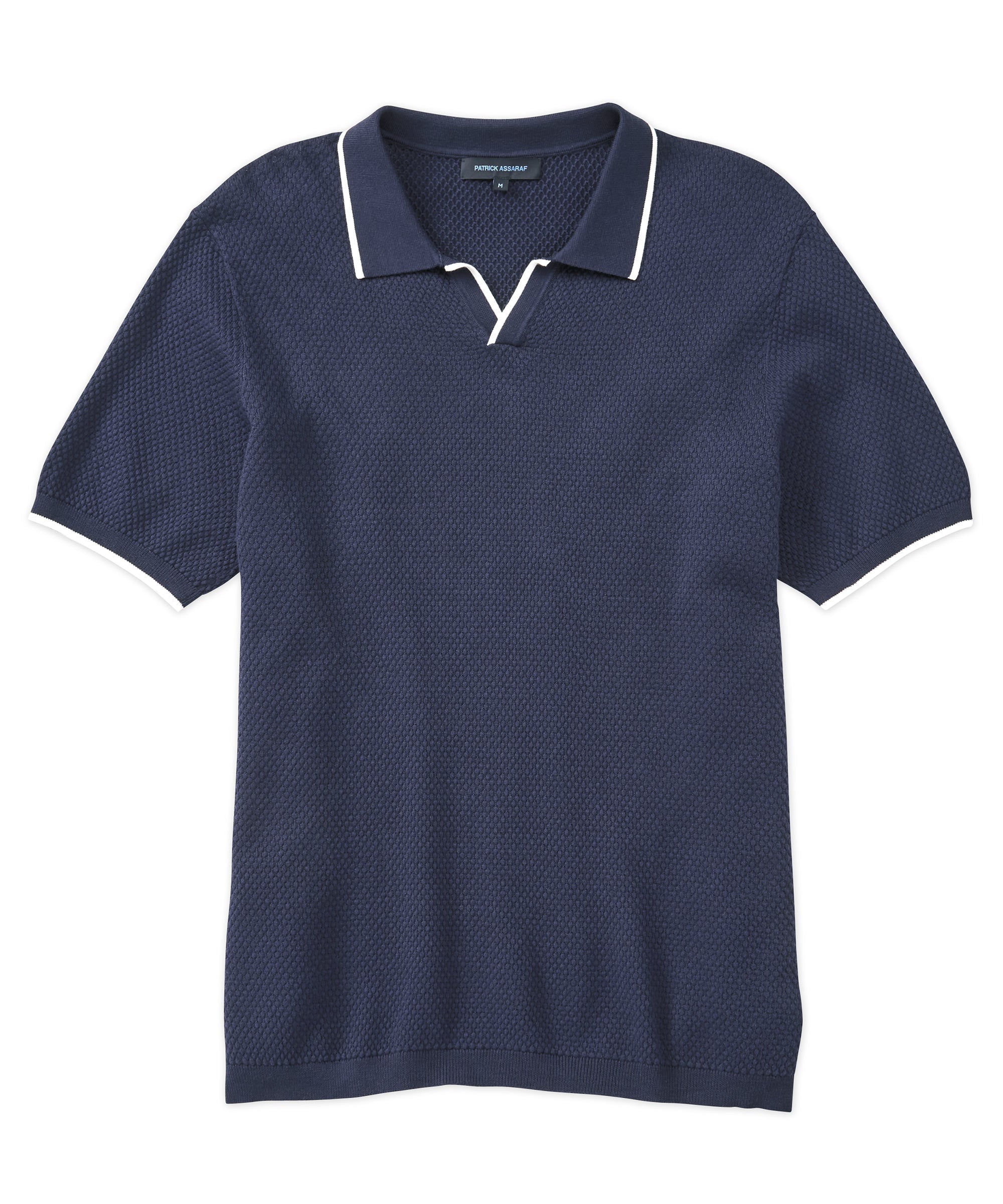 EOW Striped Long-Sleeve Polo Shirt Navy XXL