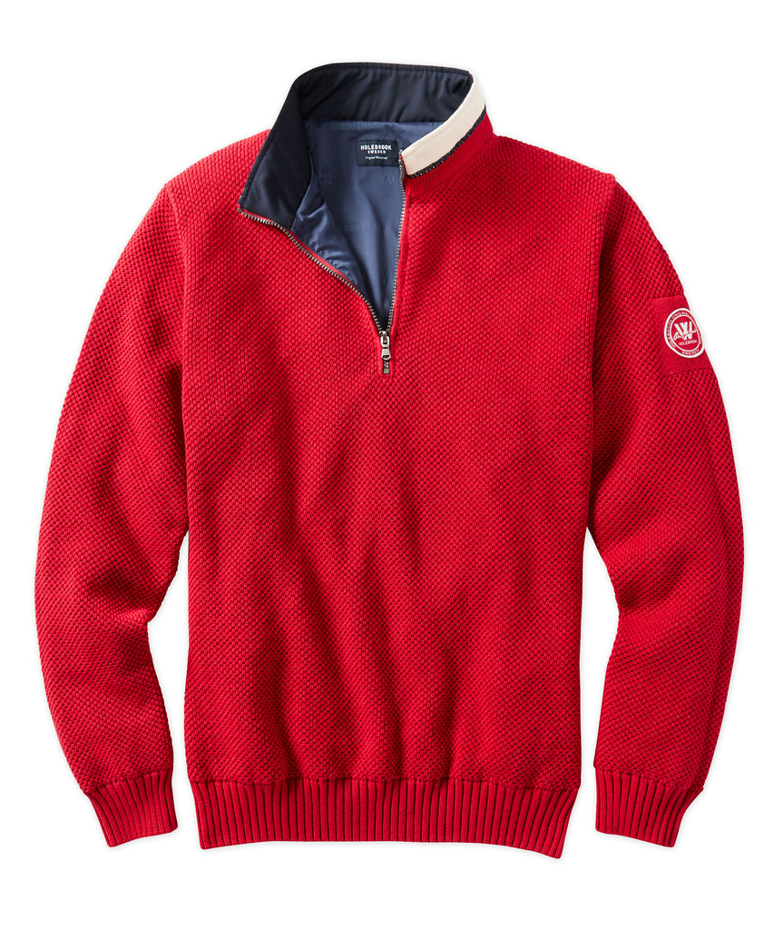 Classic Windproof Cotton Quarter-Zip Sweater - Williams & Kent