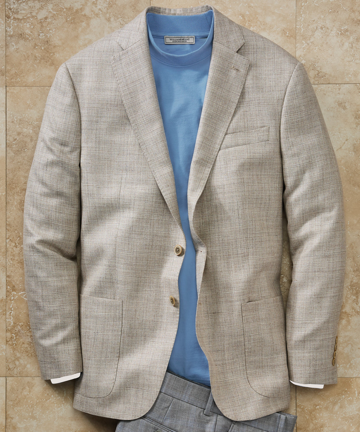 Summertime Wool Blend Textured Solid Sport Coat
