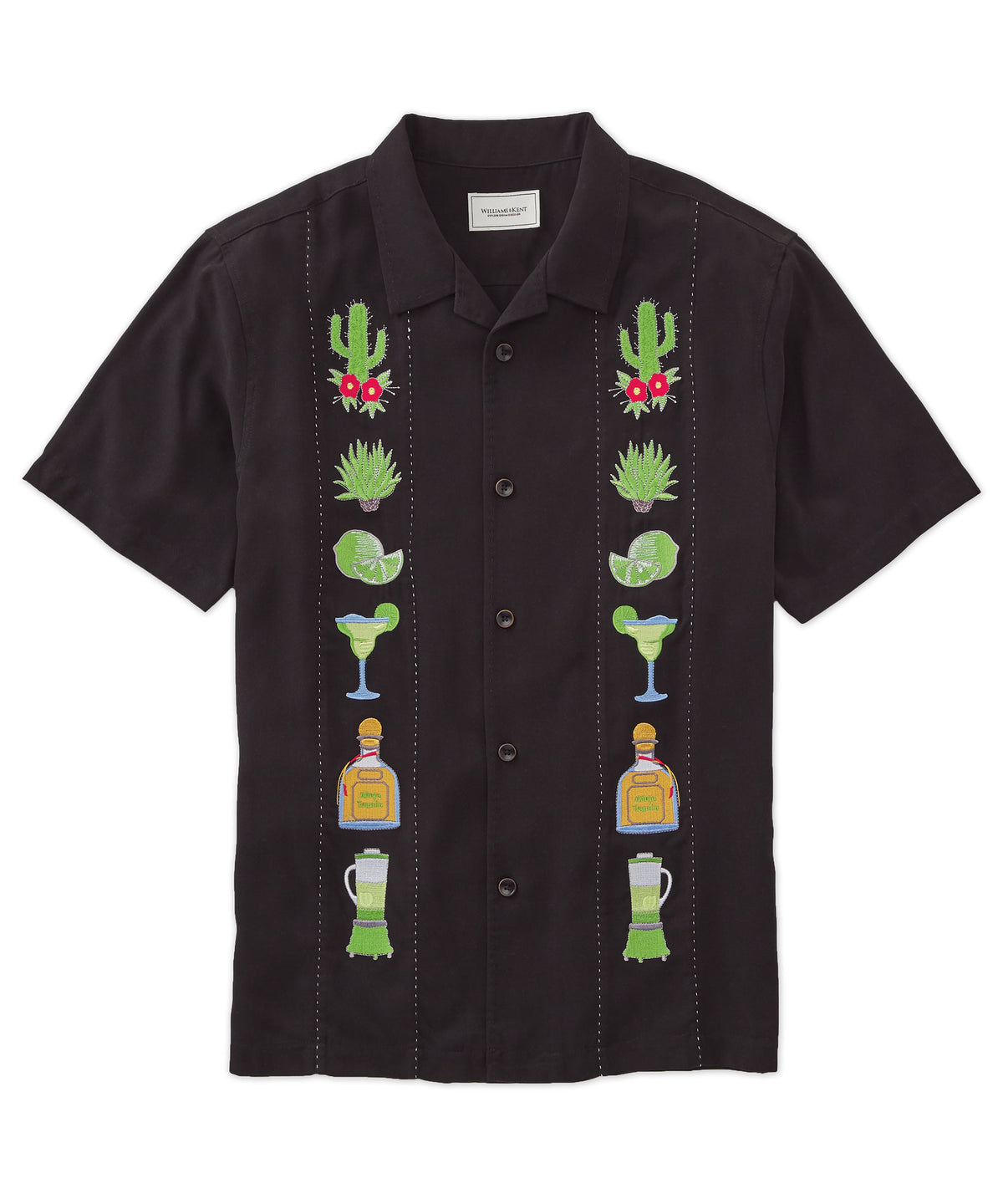 Short Sleeve Margarita Embroidered Tencel Camp Shirt