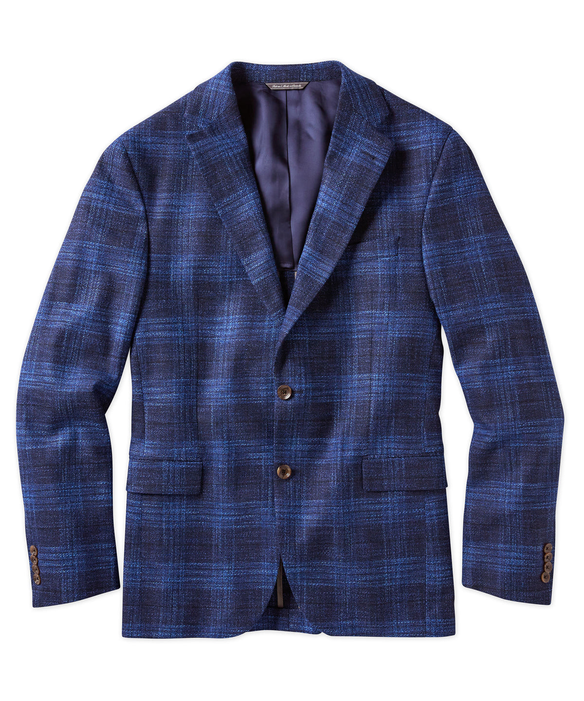Wool-Silk Blend Check Sport Coat