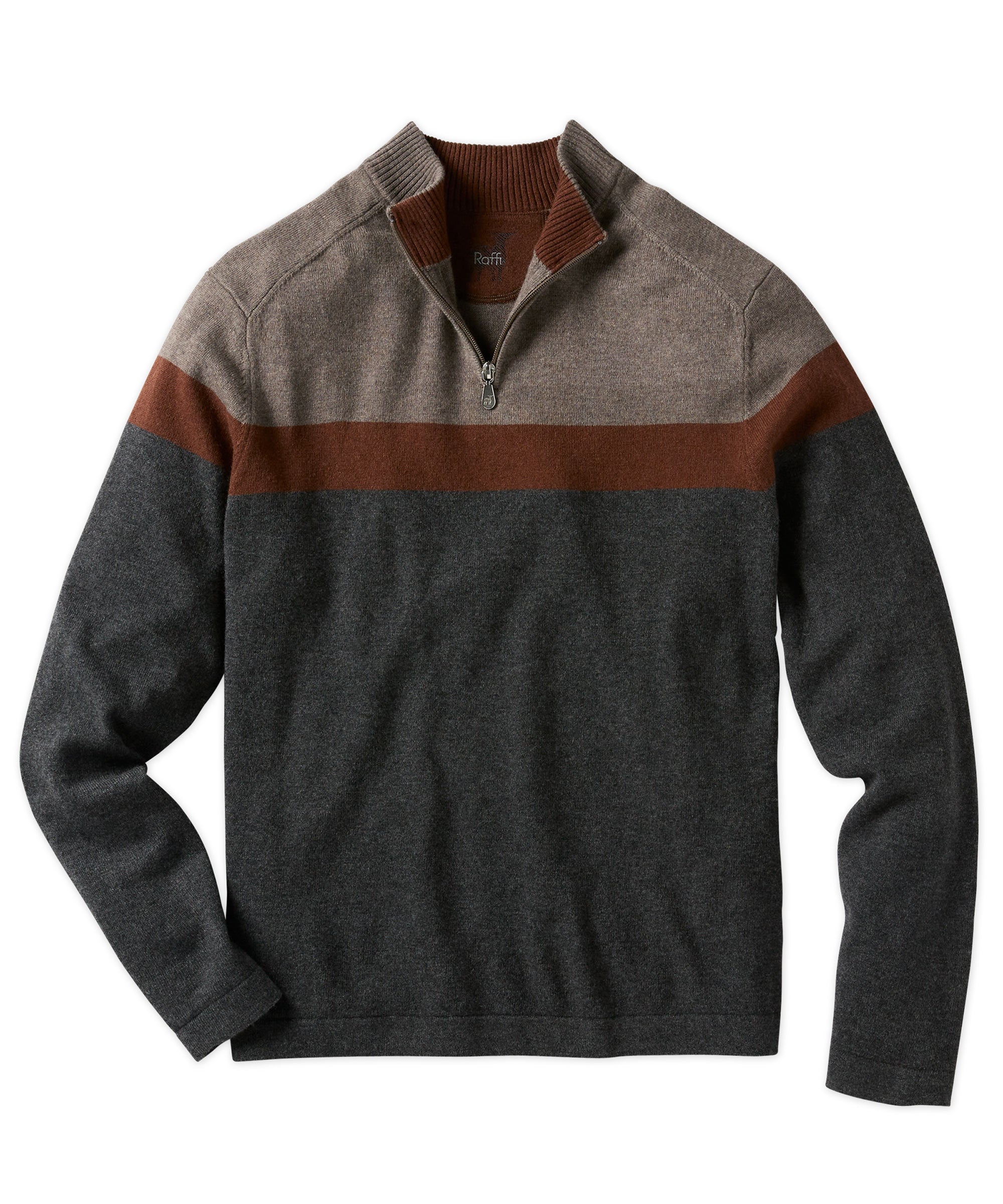 Color Block Half-Zip Sweater - Williams & Kent