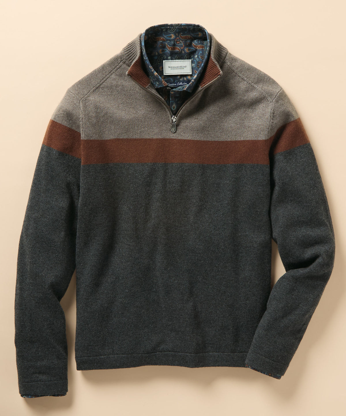 Color Block Half-Zip Sweater