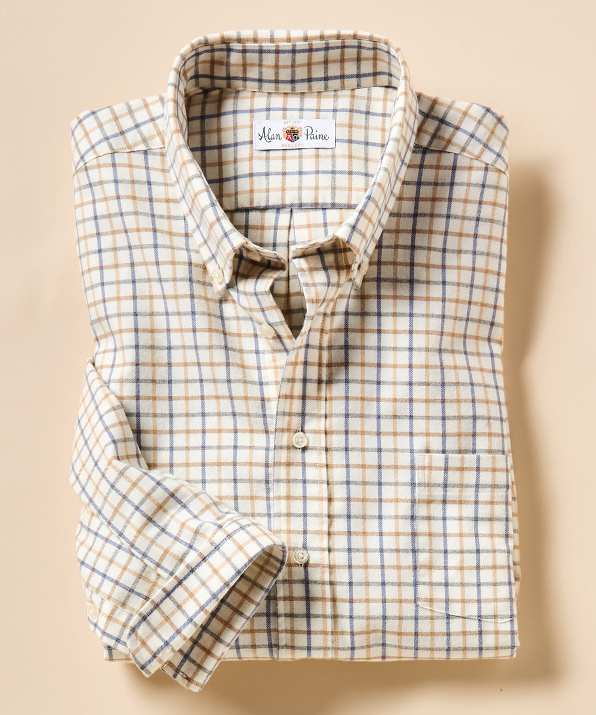 Windowpane Button-Down Sport Shirt