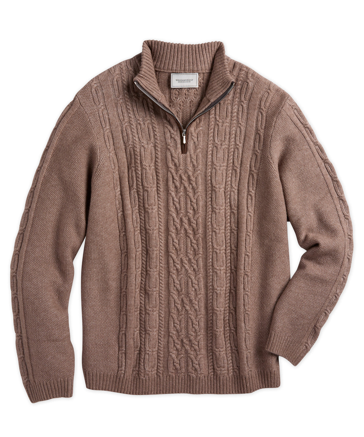 Cashmere Blend Fisherman&#39;s Cable Sweater
