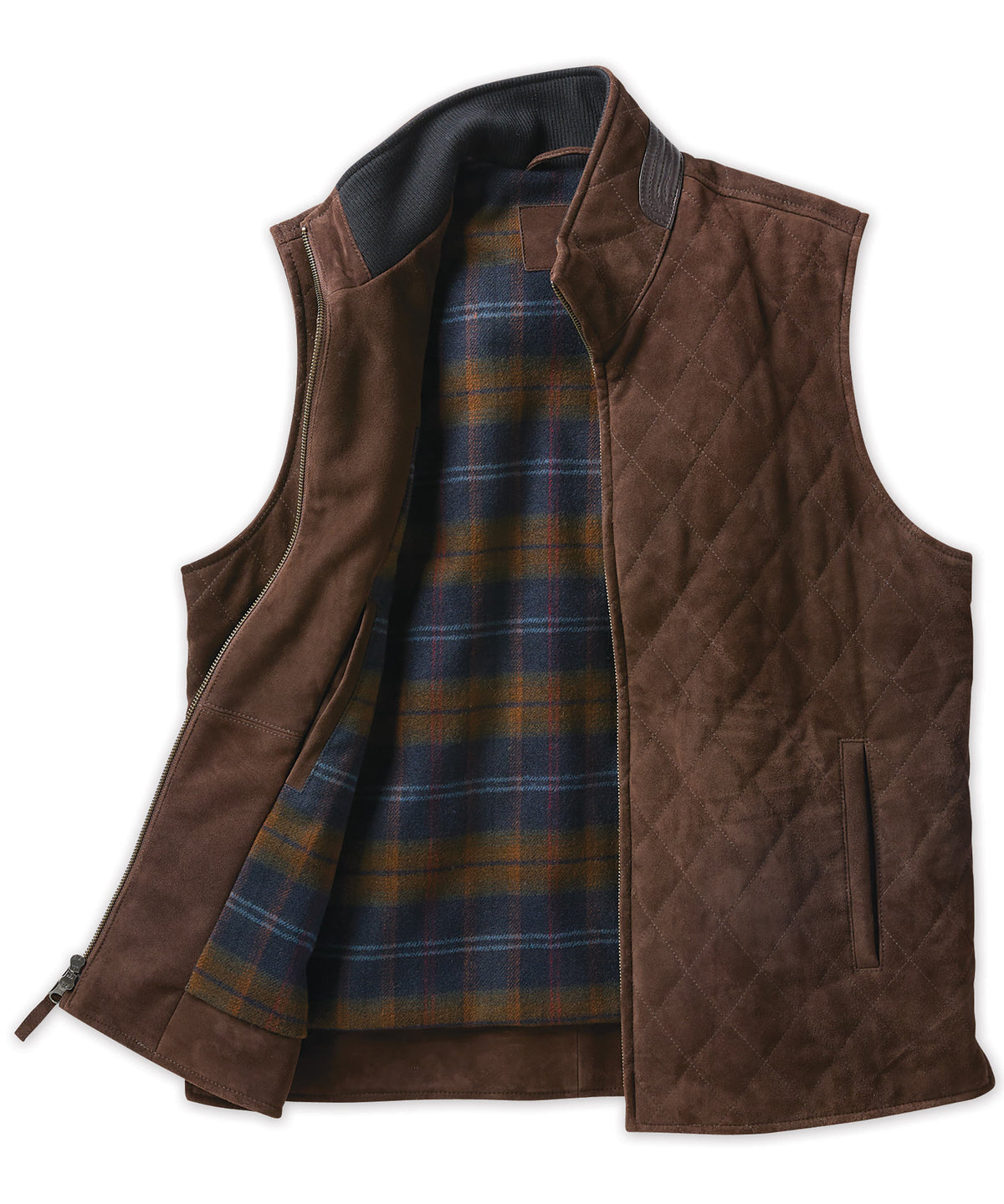 Goat Suede Quilted Vest