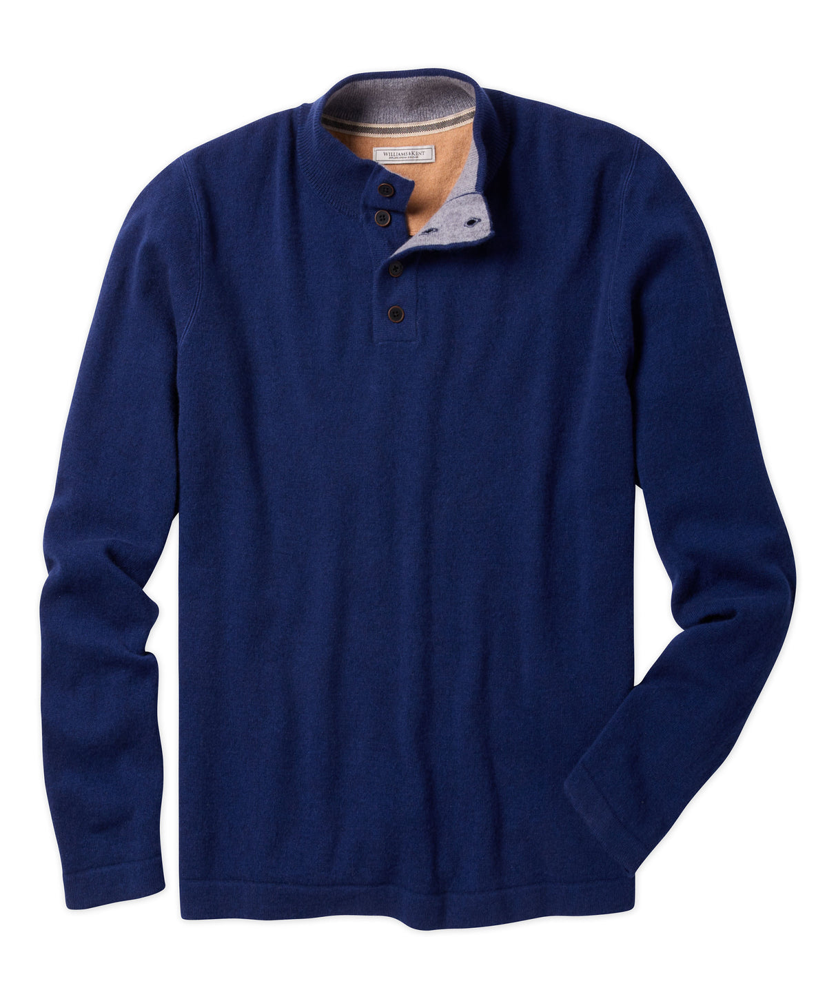 Cashmere Button-Neck Sweater