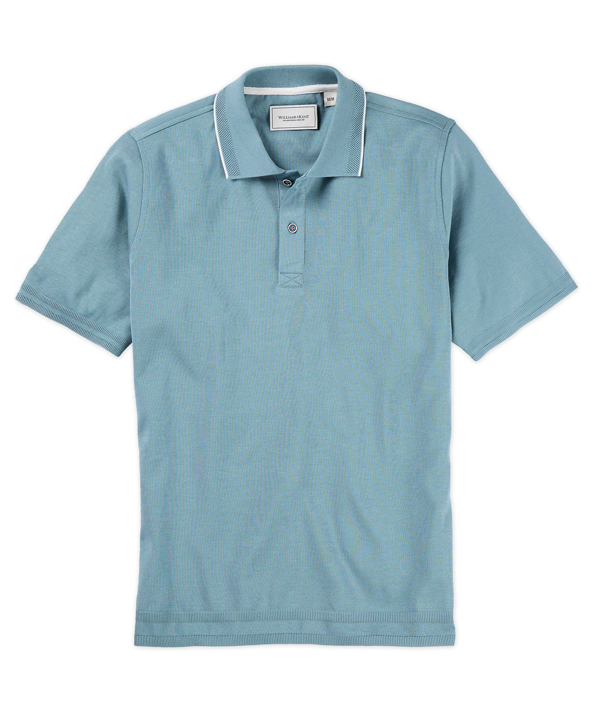 Lightweight Ribbed Polo Shirt With Tipping