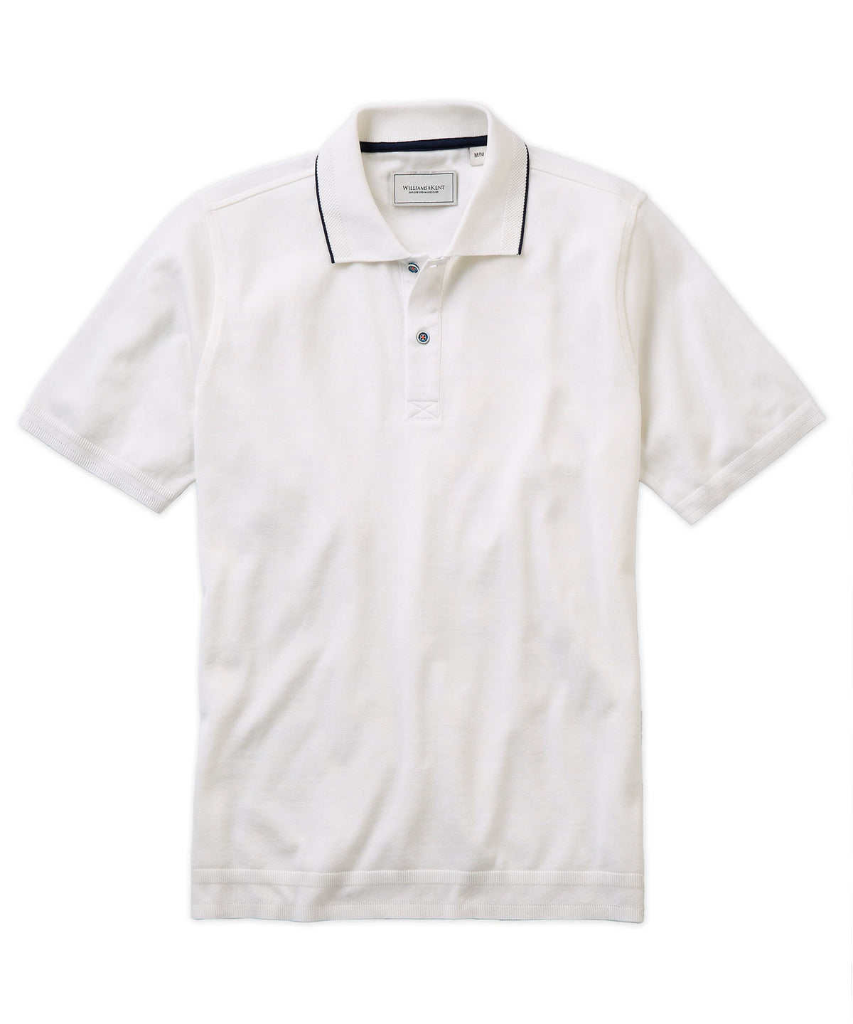 Lightweight Ribbed Polo Shirt With Tipping