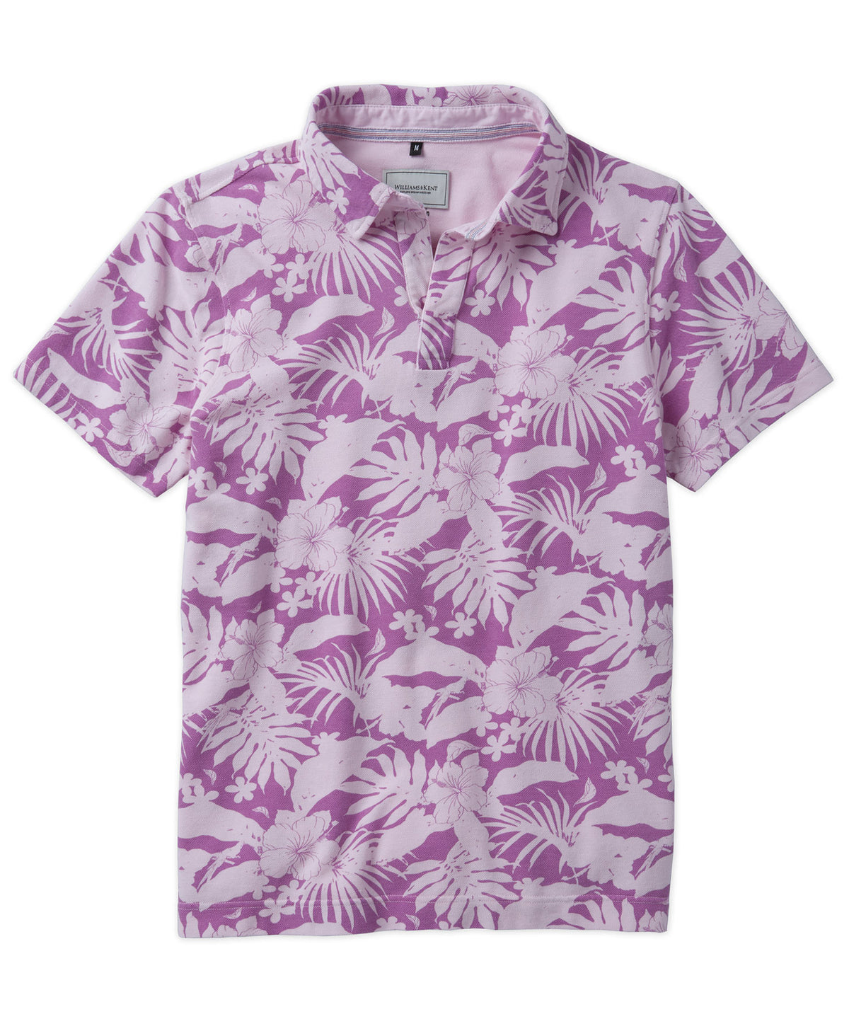 Hibiscus Print Polo Shirt