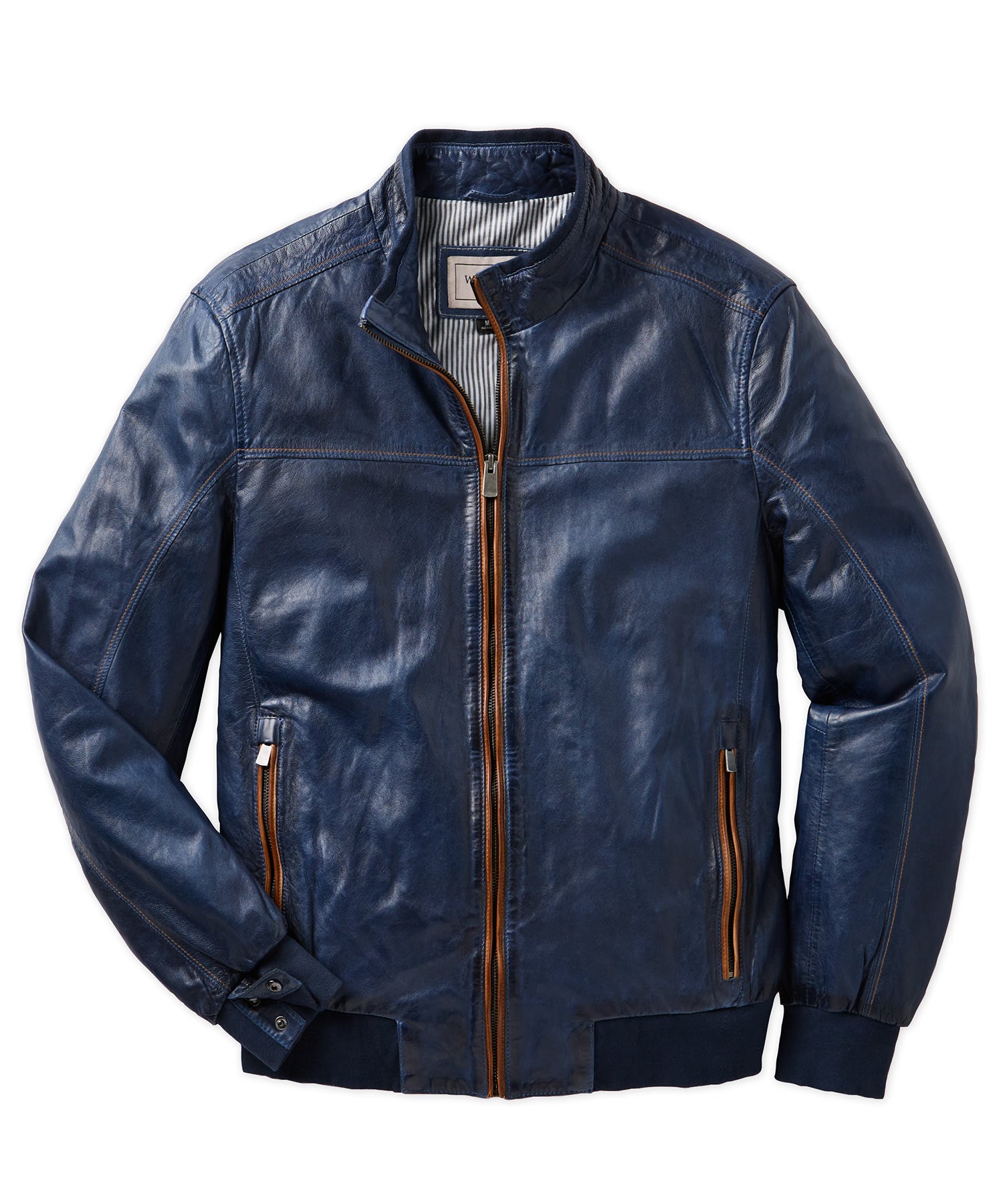 René Blouson Lambskin Jacket with Contrast Trim – Williams & Kent