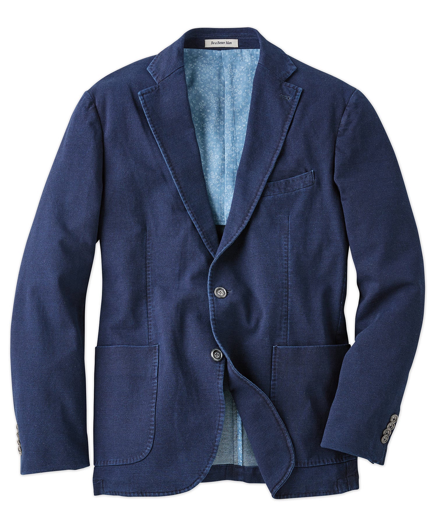 Denim Knit Blazer with Patch Pockets – Williams & Kent Denim Knit Blazer with Patch Pockets – Williams & Kent