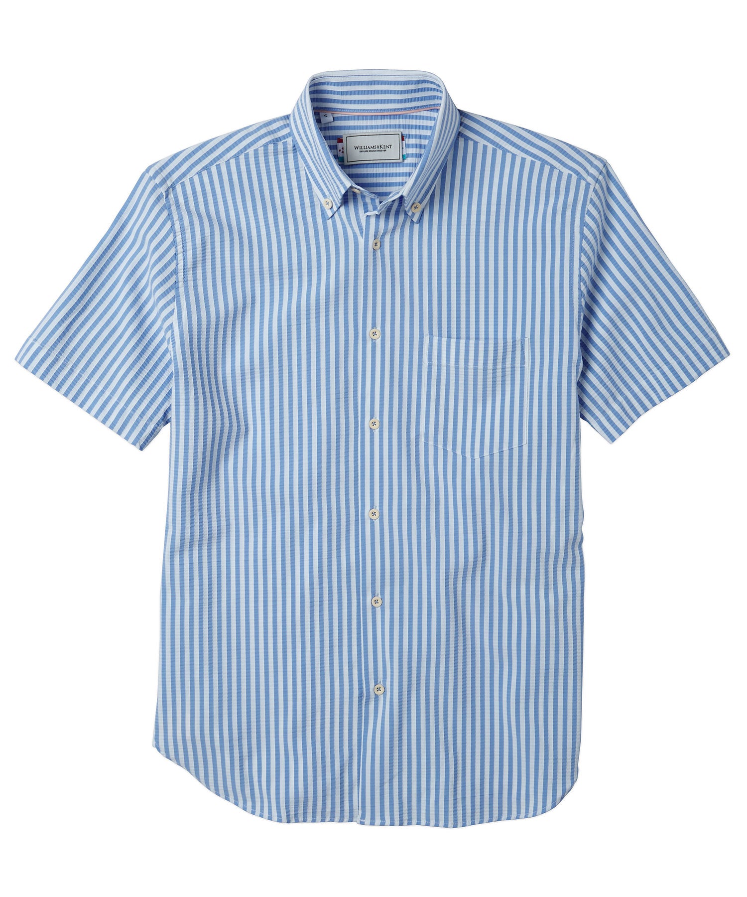 【U LAN】Palm Stripe Seersucker Over Shirt Palm stripe seersucker over shirt - U LAN